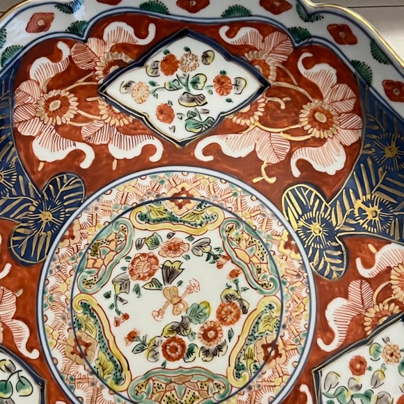 Vintage Imari Arita Porcelain Hand Painted Decorative 10" Plate - Picture 8 of 10